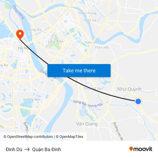 Đình Dù to Quận Ba Đình map