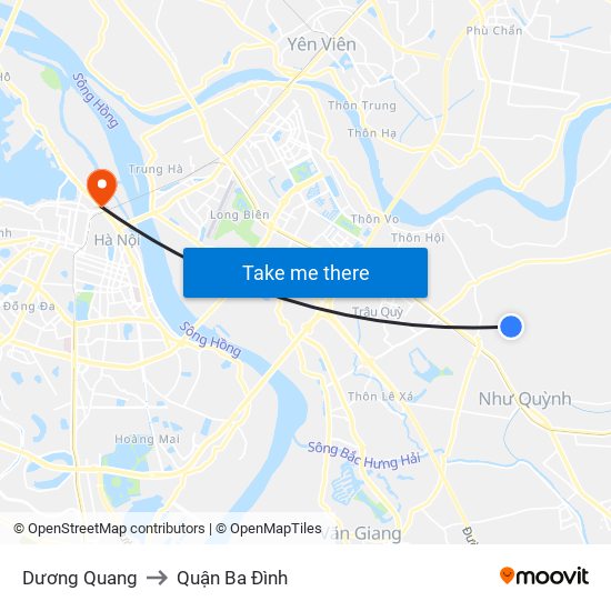 Dương Quang to Quận Ba Đình map