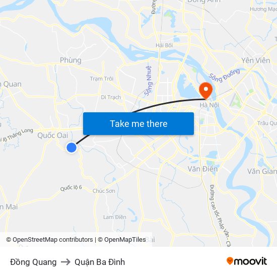 Đồng Quang to Quận Ba Đình map