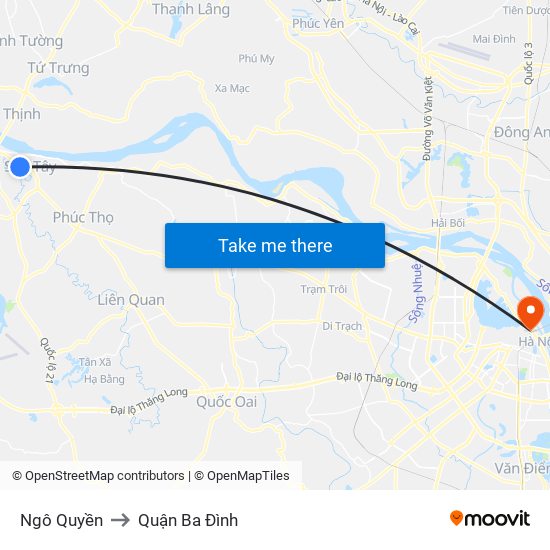 Ngô Quyền to Quận Ba Đình map