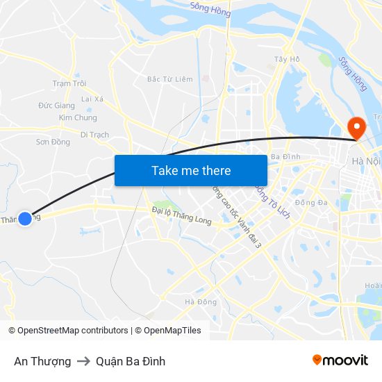 An Thượng to Quận Ba Đình map
