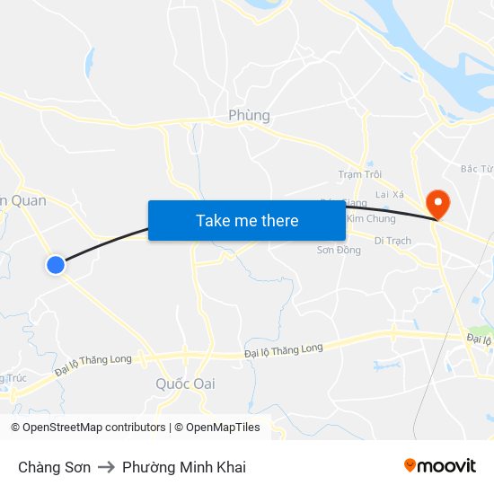 Chàng Sơn to Phường Minh Khai map
