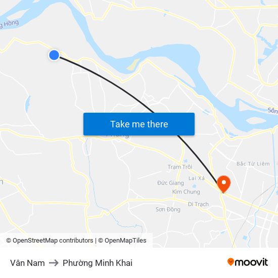 Vân Nam to Phường Minh Khai map