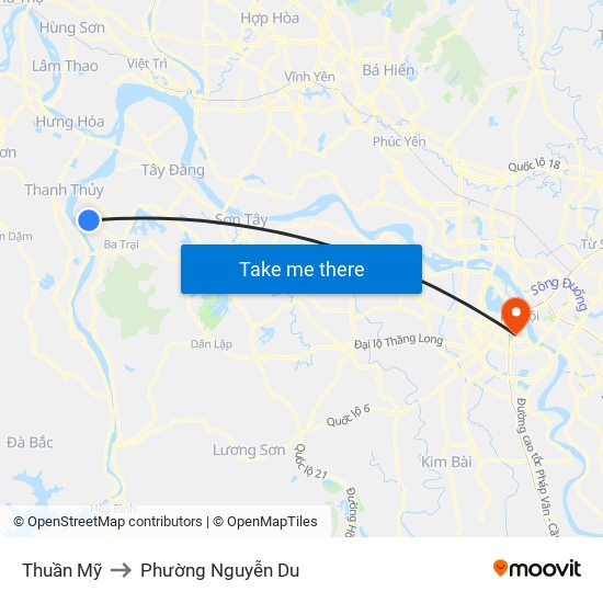 Thuần Mỹ to Phường Nguyễn Du map