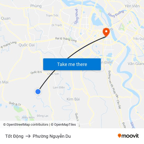 Tốt Động to Phường Nguyễn Du map