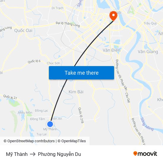Mỹ Thành to Phường Nguyễn Du map