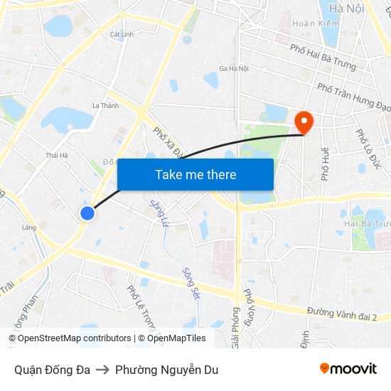 Quận Đống Đa to Phường Nguyễn Du map