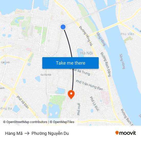 Hàng Mã to Phường Nguyễn Du map