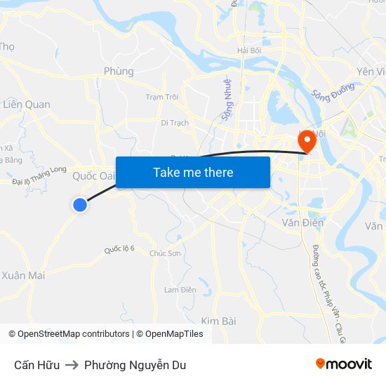 Cấn Hữu to Phường Nguyễn Du map