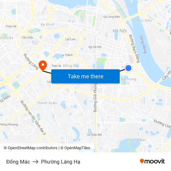 Đống Mác to Phường Láng Hạ map