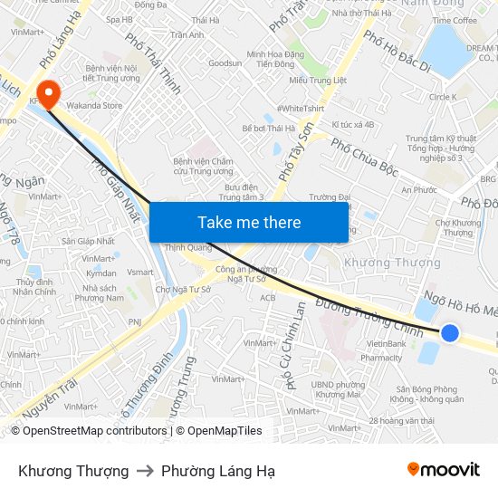 Khương Thượng to Phường Láng Hạ map