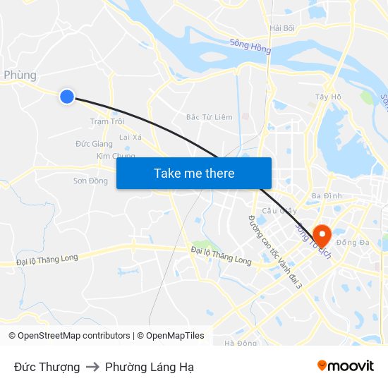 Đức Thượng to Phường Láng Hạ map