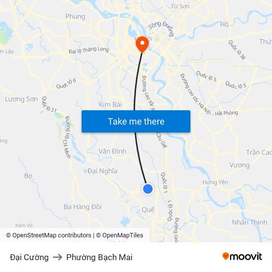 Đại Cường to Phường Bạch Mai map