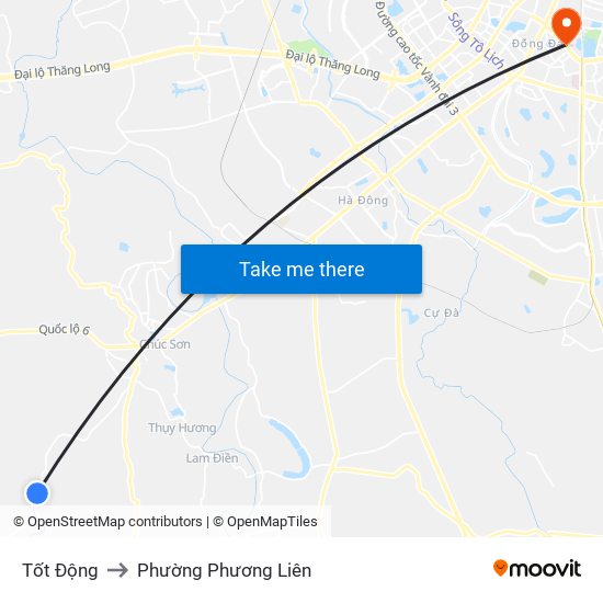 Tốt Động to Phường Phương Liên map