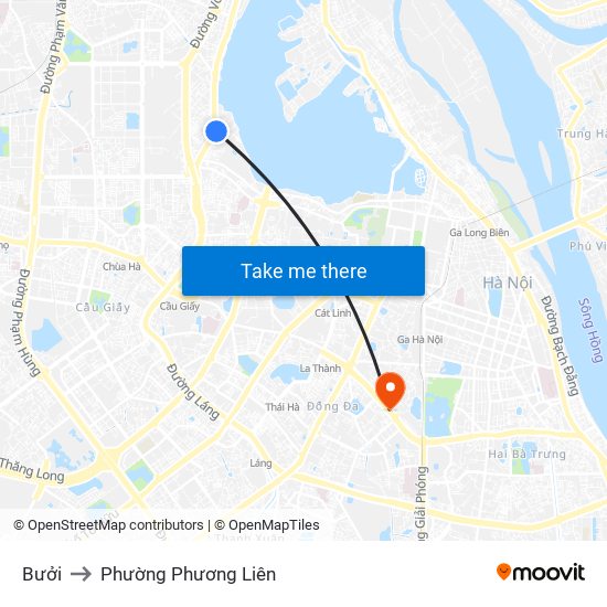 Bưởi to Phường Phương Liên map