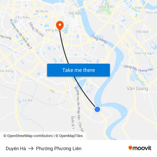 Duyên Hà to Phường Phương Liên map