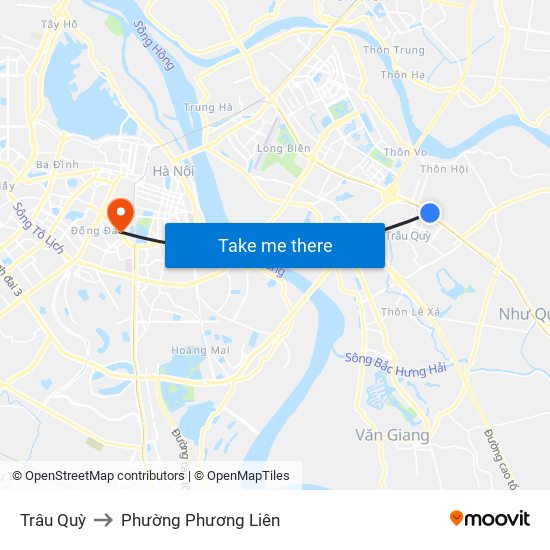 Trâu Quỳ to Phường Phương Liên map