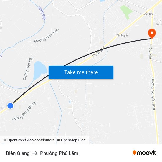 Biên Giang to Phường Phú Lãm map