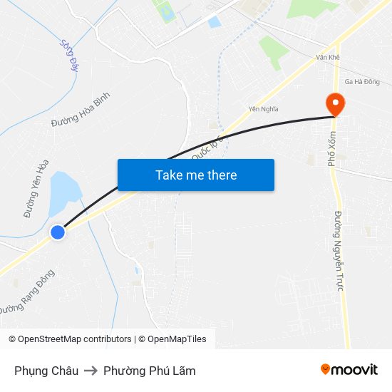 Phụng Châu to Phường Phú Lãm map