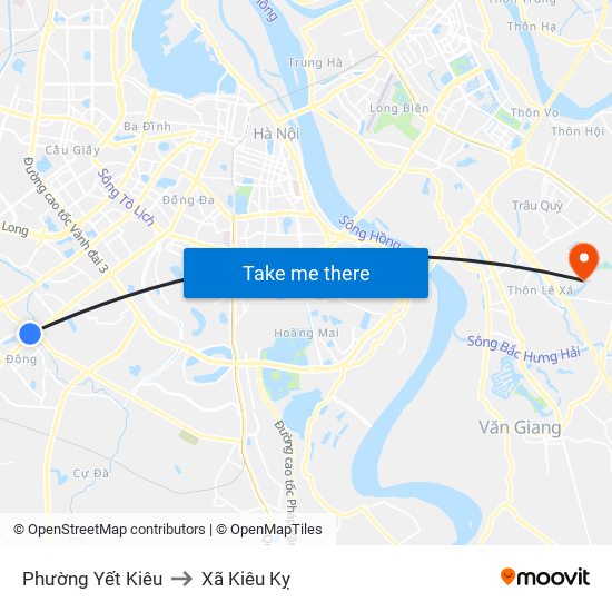 Phường Yết Kiêu to Xã Kiêu Kỵ map