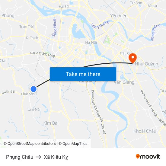 Phụng Châu to Xã Kiêu Kỵ map