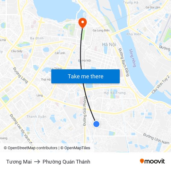 Tương Mai to Phường Quán Thánh map