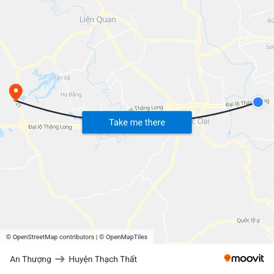 An Thượng to Huyện Thạch Thất map