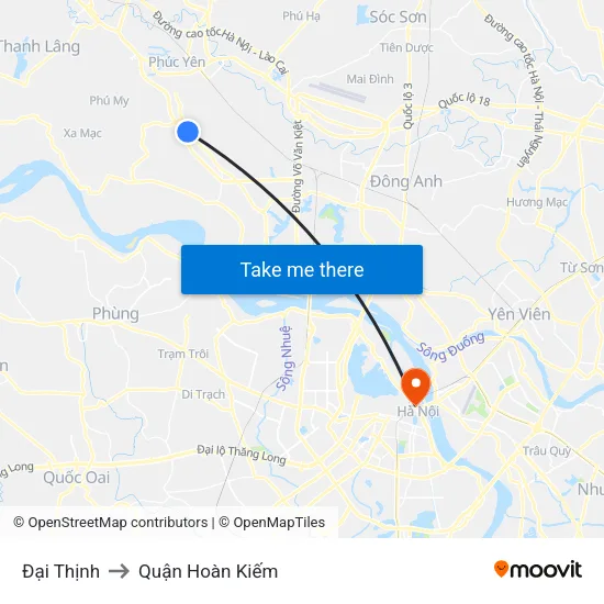 Đại Thịnh to Quận Hoàn Kiếm map