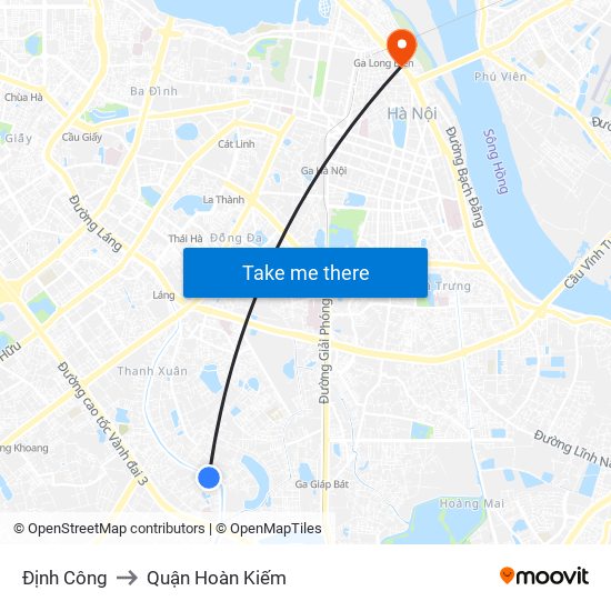 Định Công to Quận Hoàn Kiếm map