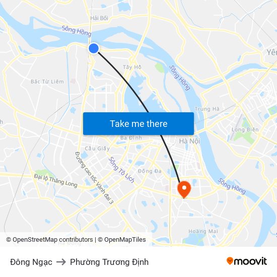 Đông Ngạc to Phường Trương Định map