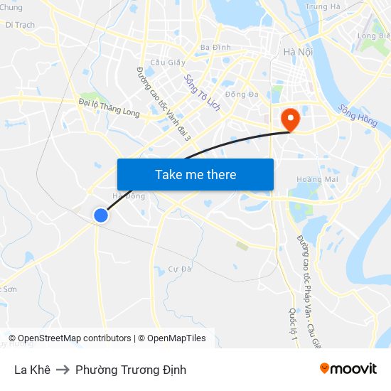 La Khê to Phường Trương Định map