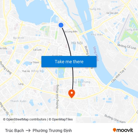 Trúc Bạch to Phường Trương Định map