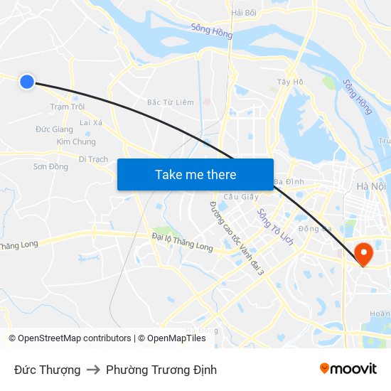 Đức Thượng to Phường Trương Định map