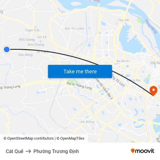 Cát Quế to Phường Trương Định map