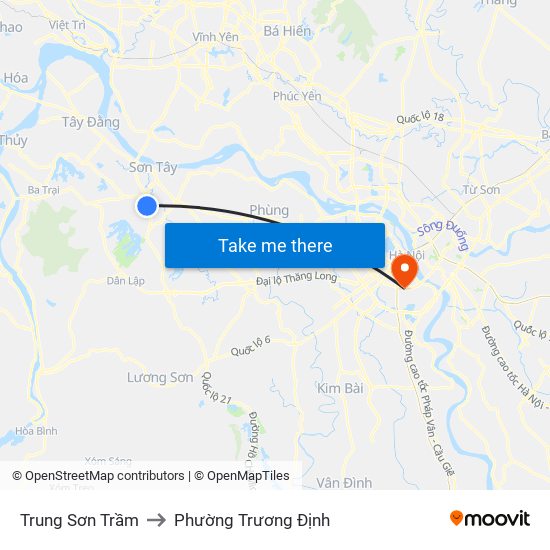 Trung Sơn Trầm to Phường Trương Định map