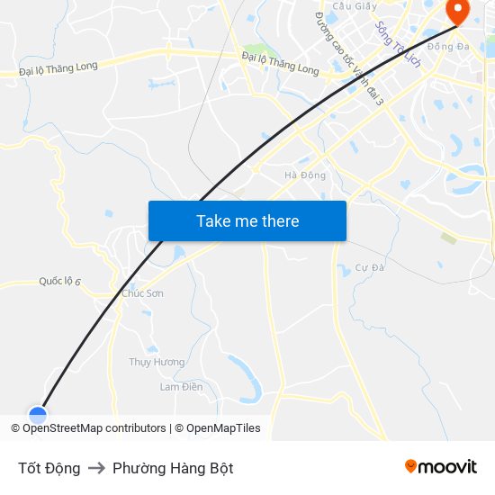 Tốt Động to Phường Hàng Bột map
