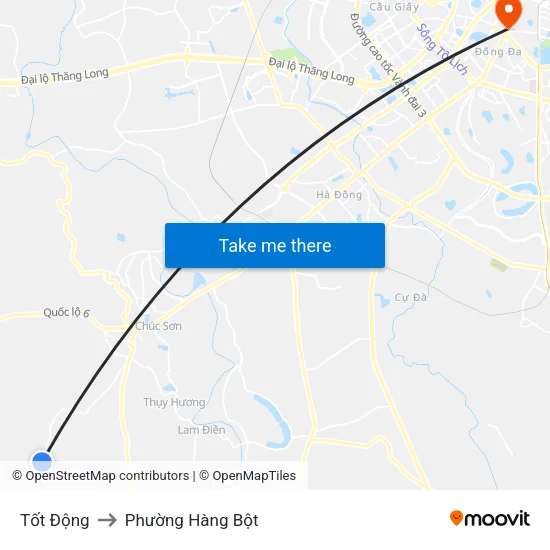 Tốt Động to Phường Hàng Bột map