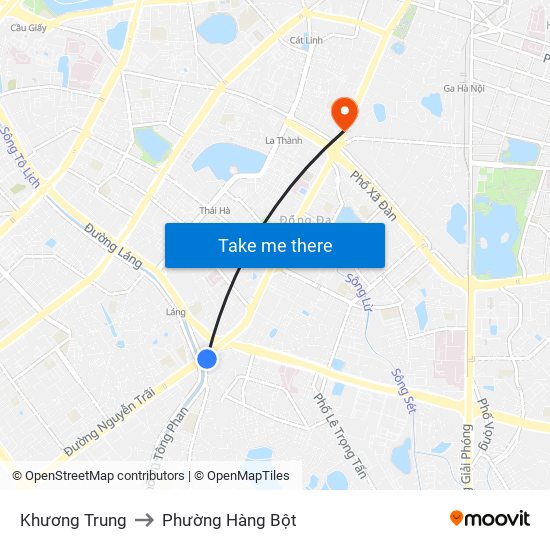 Khương Trung to Phường Hàng Bột map