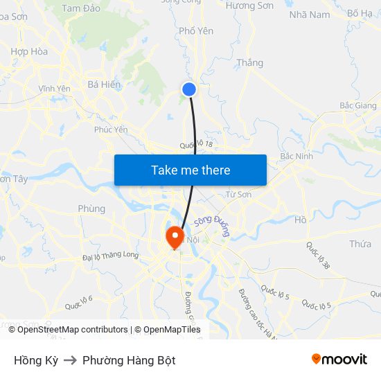 Hồng Kỳ to Phường Hàng Bột map