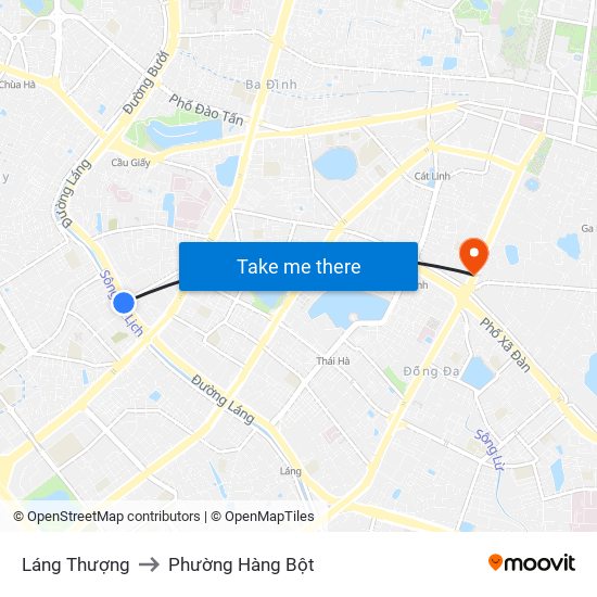 Láng Thượng to Phường Hàng Bột map