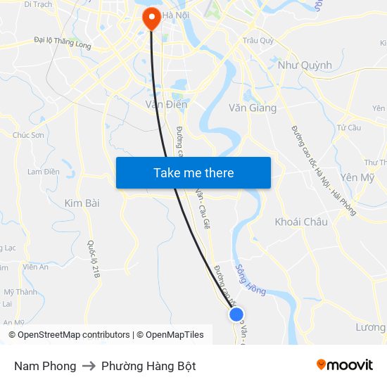 Nam Phong to Phường Hàng Bột map