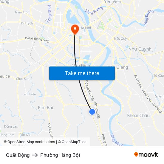 Quất Động to Phường Hàng Bột map