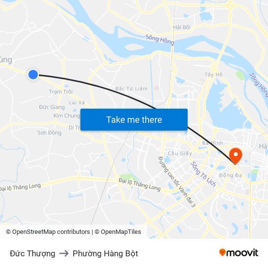 Đức Thượng to Phường Hàng Bột map