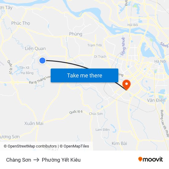 Chàng Sơn to Phường Yết Kiêu map