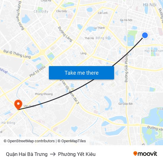 Quận Hai Bà Trưng to Phường Yết Kiêu map