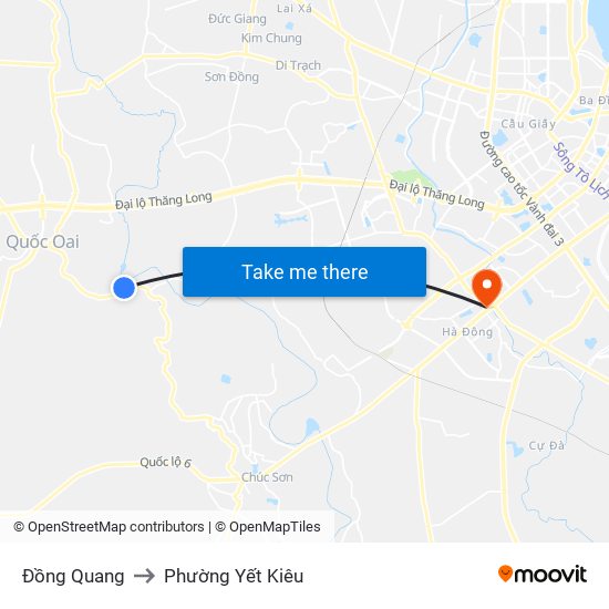 Đồng Quang to Phường Yết Kiêu map