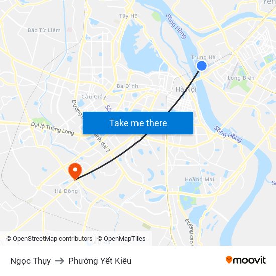 Ngọc Thụy to Phường Yết Kiêu map