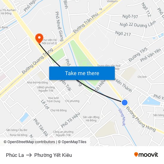 Phúc La to Phường Yết Kiêu map