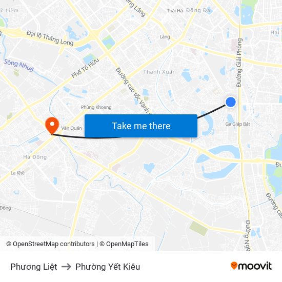 Phương Liệt to Phường Yết Kiêu map