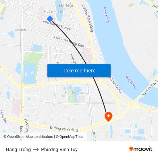 Hàng Trống to Phường Vĩnh Tuy map